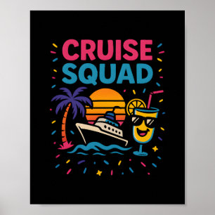 Póster Vibraciones de Vacaciones del Equipo de Crucero