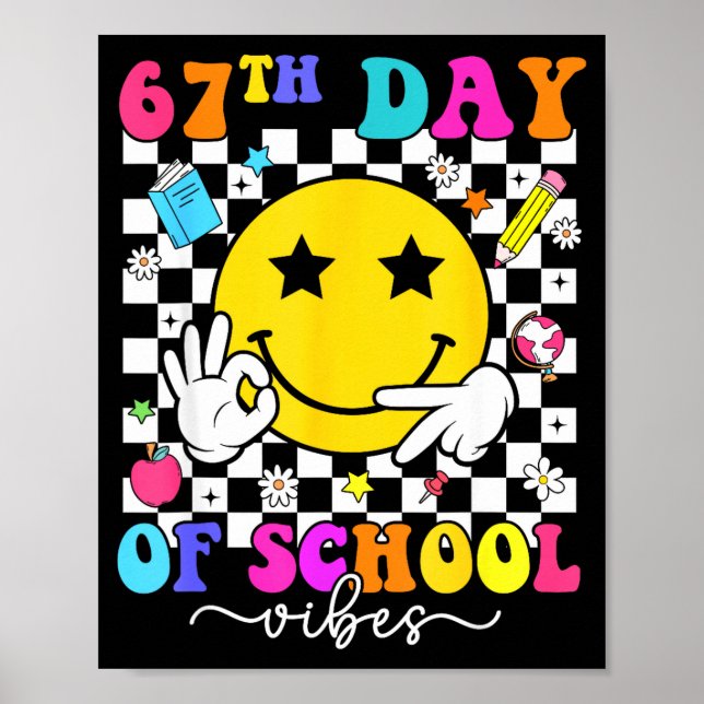 Póster Vibraciones del 67º día de escuela 67 Meme Cara so (Frente)