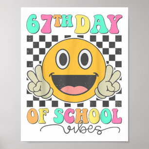 Póster Vibraciones del 67º día de escuela Cara sonriente 