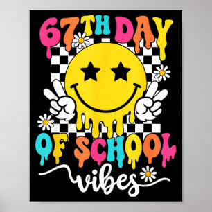 Póster Vibraciones del 67º día de escuela Divertido Seis 