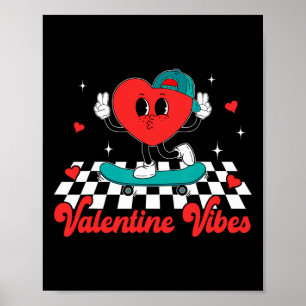 Póster Vibraciones geniales del Día de San Valentín Coraz