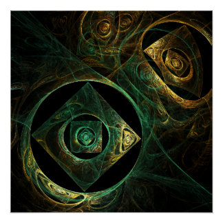 Póster Vibraciones mágicas Resumen de arte