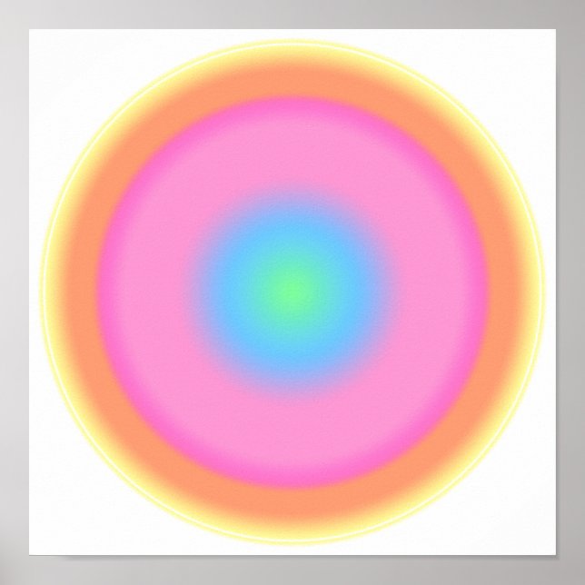 Póster Vibraciones positivas - Gradiente colorido (Frente)