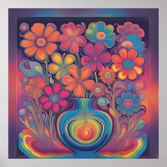 Póster Vibraciones Retro Bloom (Frente)