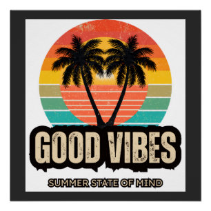 Póster Vibraciones Retro de Verano