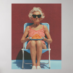 Póster Vibraciones Retro de Verano – Retrato de Mujer May