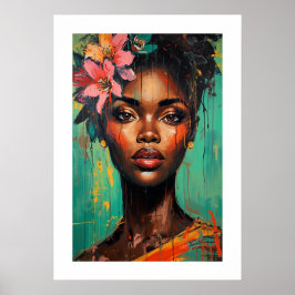 Póster Vibrant Abstract Art Print 