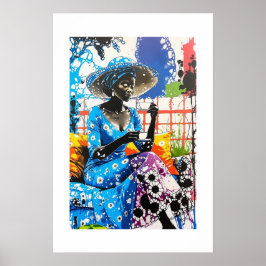 Póster Vibrant Abstract Art Print 