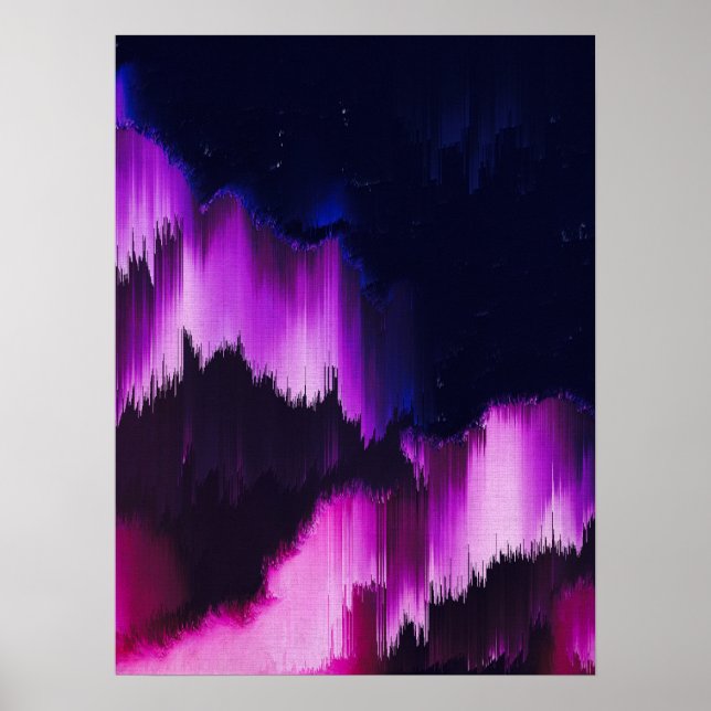 Póster Vibrant Abstract Glitch Wall Art (Frente)