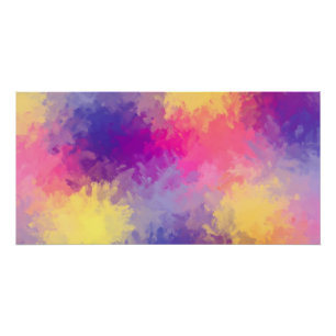 Póster Vibrant Abstract Paint Strokes. Expressive Hues Wa
