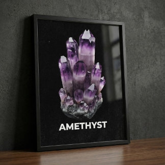 Póster Vibrant Amethyst Crystal