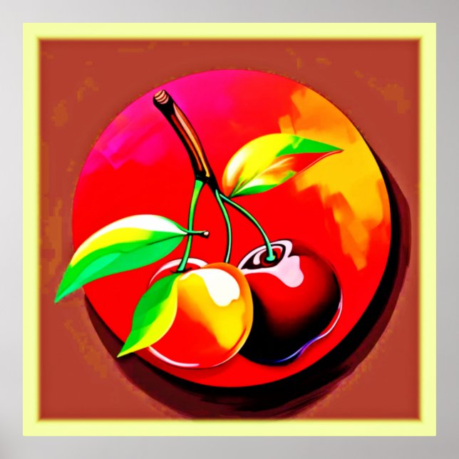 Póster Vibrant Cherry Duo (Frente)
