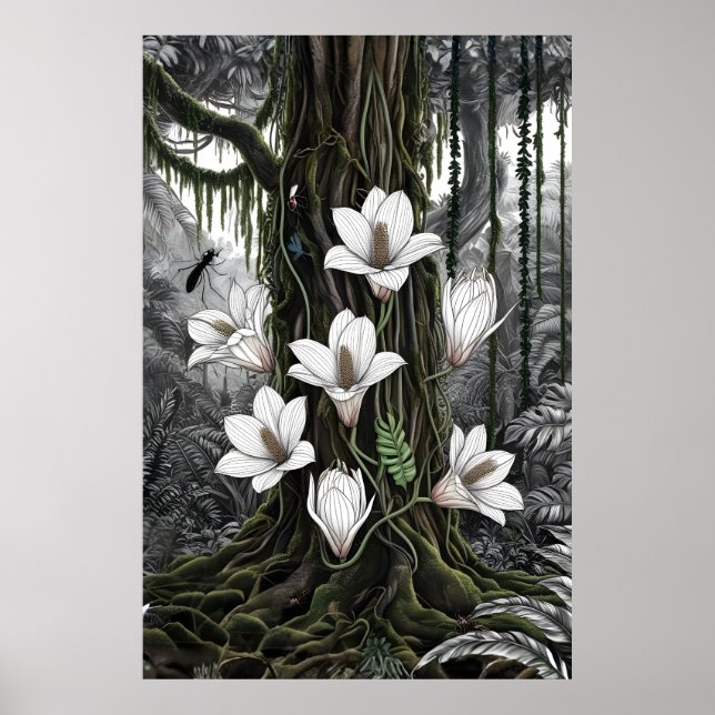 Póster Vibrant Chromatic Lily - Fine Art Botanical (Frente)