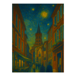 Póster Vibrant City Views 