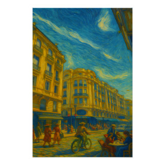 Póster Vibrant City Views