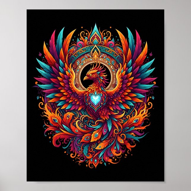 Póster Vibrant Fantasy Pcute Ss Cute Ssnix Mythical Bird  (Frente)