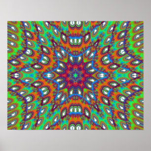 Póster Vibrant Kaleidoscope Poster de pared