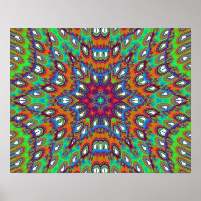 Póster Vibrant Kaleidoscope Poster de pared (Frente)