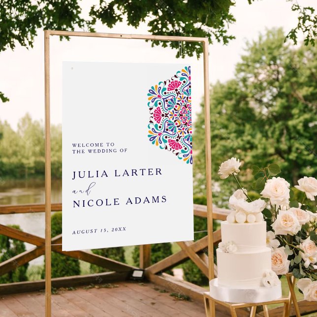 Póster Vibrant Mexican Fiesta Style Rainbow Wedding (Subido por el creador)