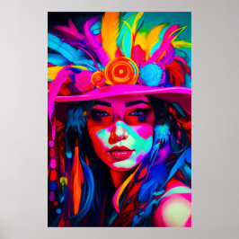 Póster Vibrant Muse