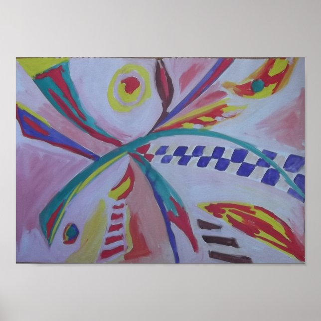 Póster Vibrant Resumen Poster francés de Raphael С anossa (Frente)