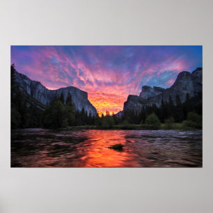 Póster Vibrant Sky Yosemite Valley