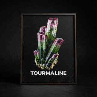 Póster Vibrant Tourmaline Crystal