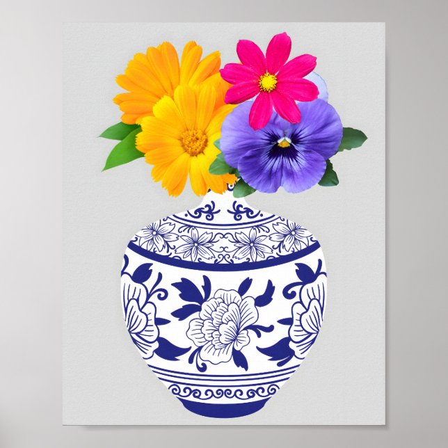 Póster Vibrante Armonía Floral (Frente)