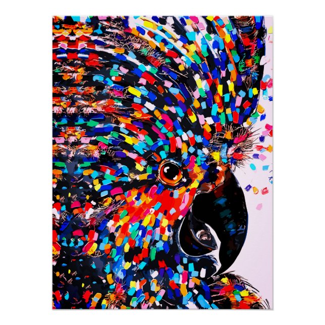 Póster Vibrante arte de pared de aves tropicales en expre (Anverso)