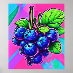 Póster Vibrante Artes de Blueberry