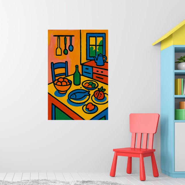Póster Vibrante bodegón de cocina (Guardería 1)