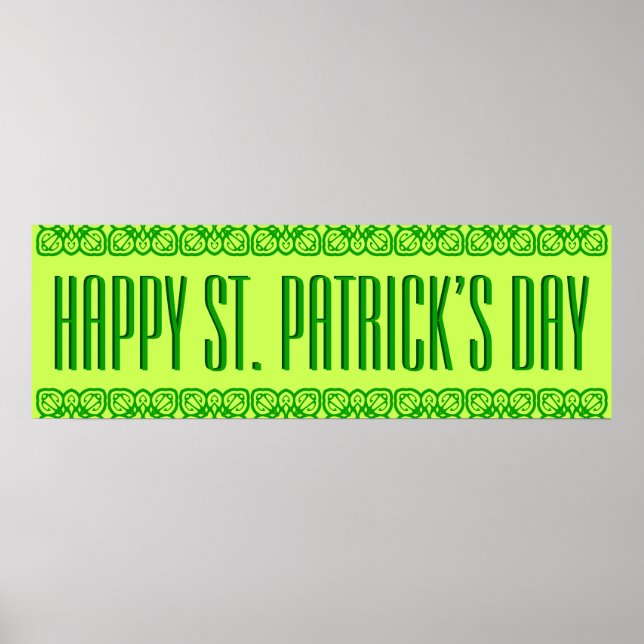 Póster Vibrante cartel del Día de San Patricio (Frente)