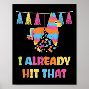 Póster Vibrante Cinco De Mayo Piñata_ Ya Golpeé Esa P