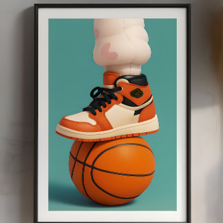 Póster Vibrante contrastación en baloncesto