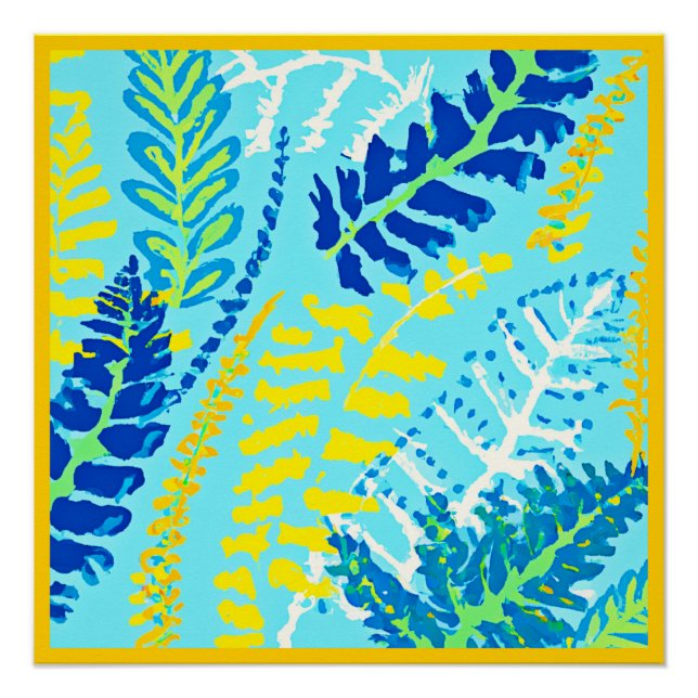 Póster Vibrante Diseño Floral (Anverso)