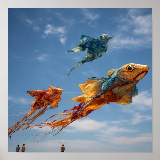 Póster Vibrante Festival de Cometas Sky - Enjambre de col (Frente)