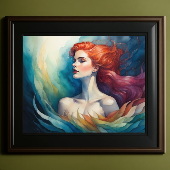 Póster Vibrante mujer de pintura de color de agua (Subido por el creador)