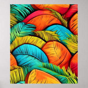 Póster Vibrante paisaje de izquierda