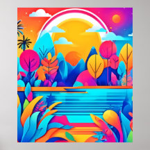 Vibrante paisaje de Sunrise