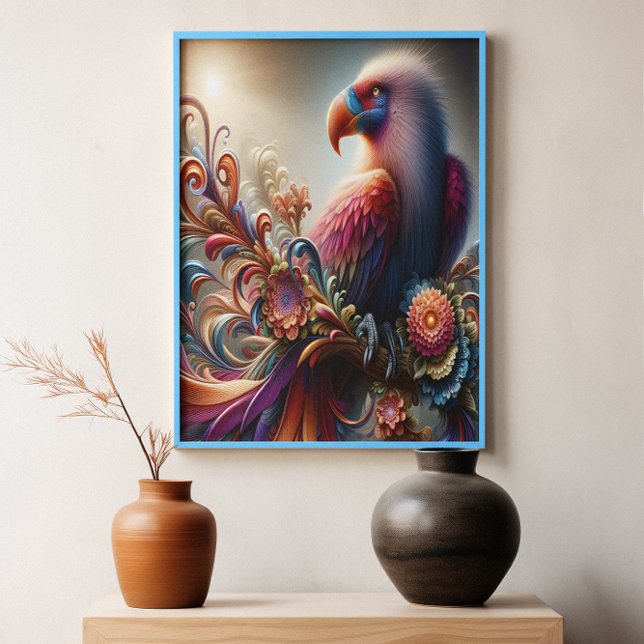 Póster Vibrante pájaro cóndor encaramado sobre la rama de (Subido por el creador)