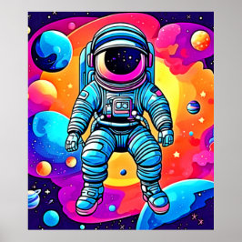 Póster Vibrante Personalizado espacial Arte: Sueños de as