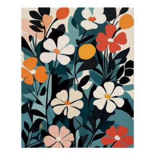 Póster Vibrante pintura de Bouquet en verano