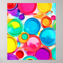 Póster Vibrante pintura paleta