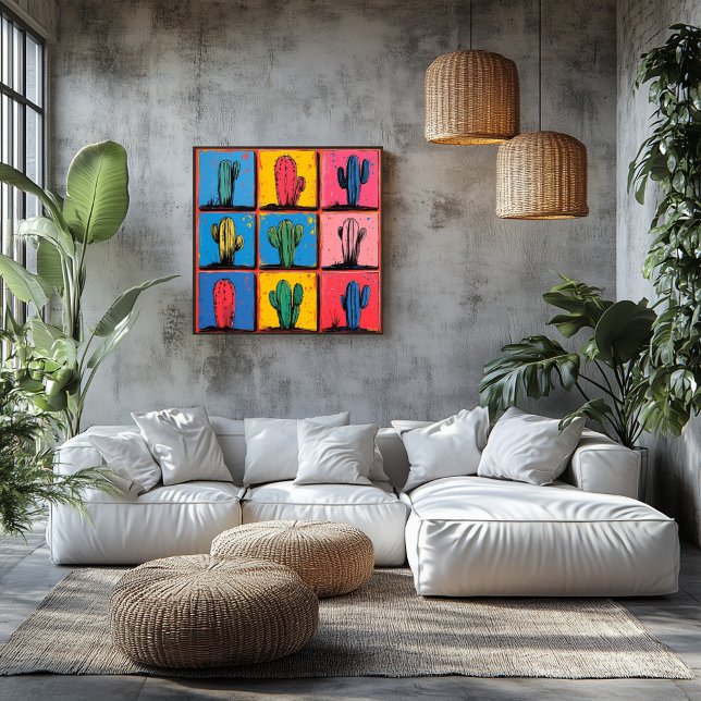 Póster Vibrante pintura pop cactus para un toque lúdico (Subido por el creador)