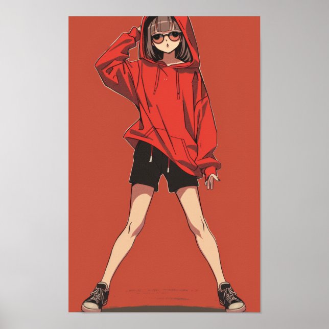 Póster Vibrante Poster de danza rosa y morada (Frente)