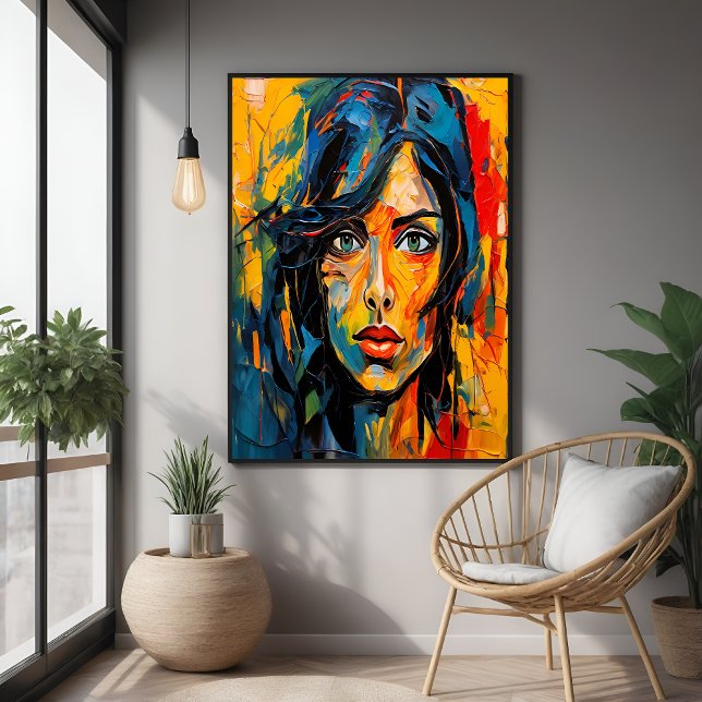 Póster Vibrante retrato expresionista audaz abstracto art (Subido por el creador)