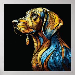 Póster Vibrante Reveridad Canina - Pintura de vidrio manc