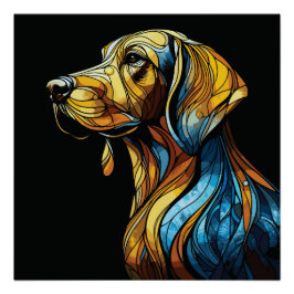 Póster Vibrante Reveridad Canina - Pintura de vidrio manc