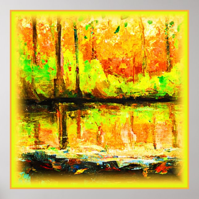 Póster "Vibrante Selva Swamp" Cuesta Pintura. ¡Hazte con  (Frente)