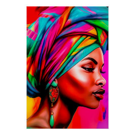 Póster Vibrante serie de belleza 1